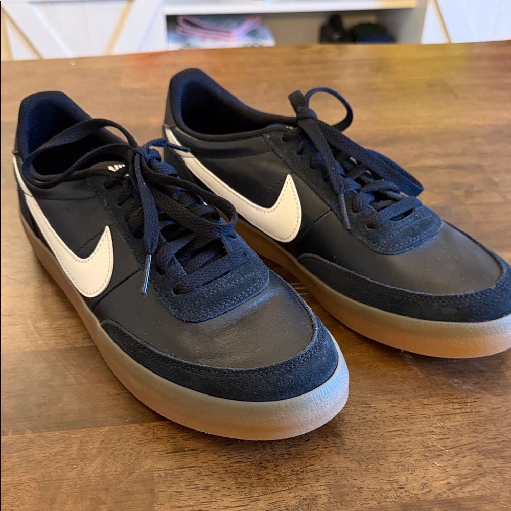 Nike Men's Black and White Sneakers 7.5